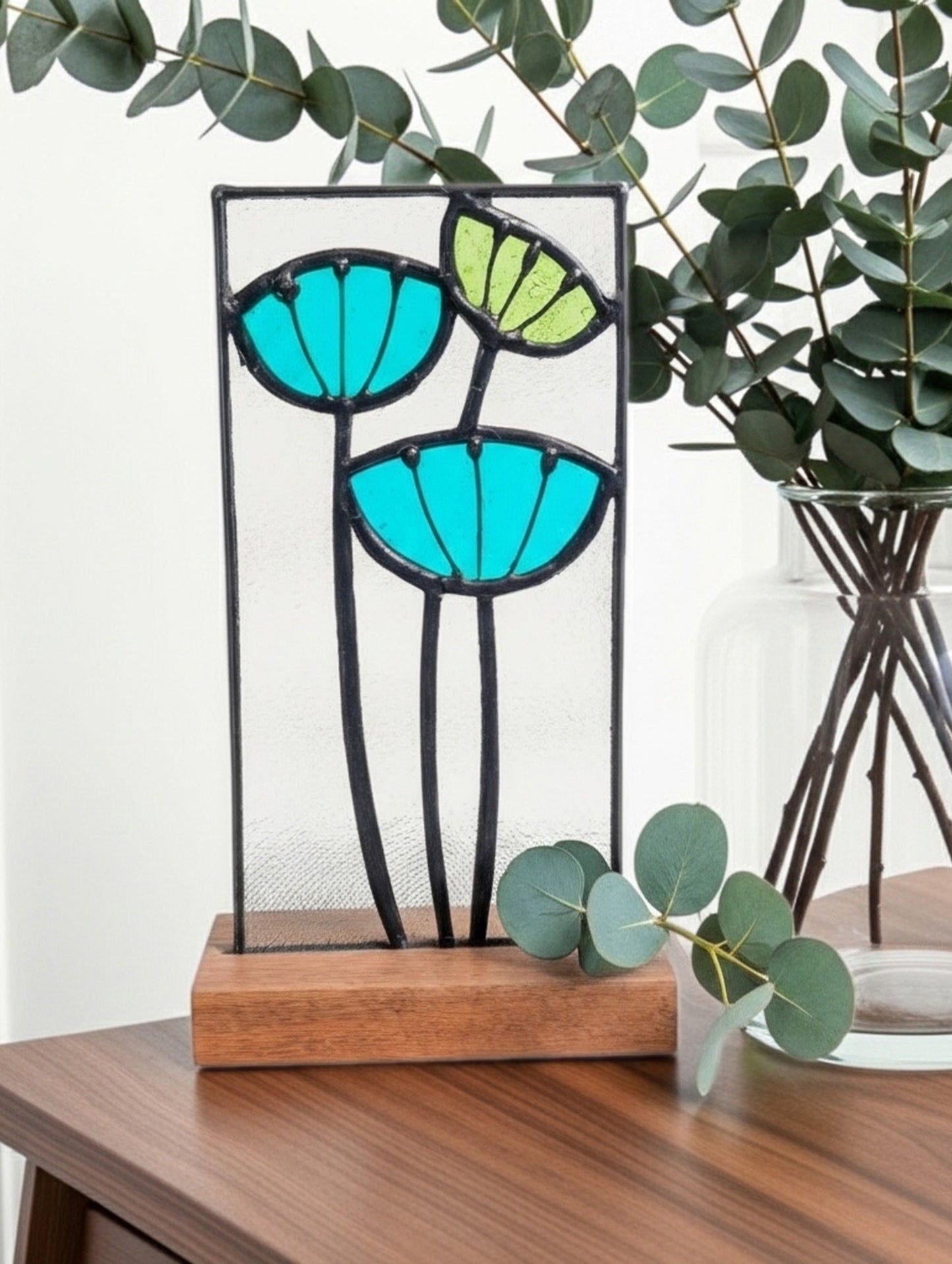 Trio of Flowers - Blinging Blue