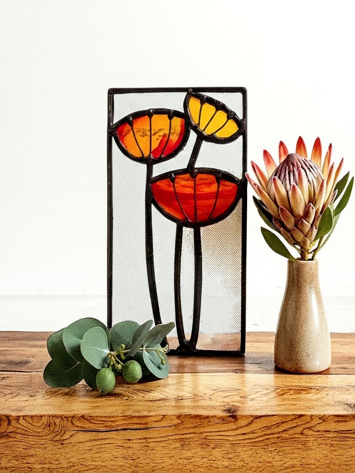 Trio of Flowers - Radiant Red