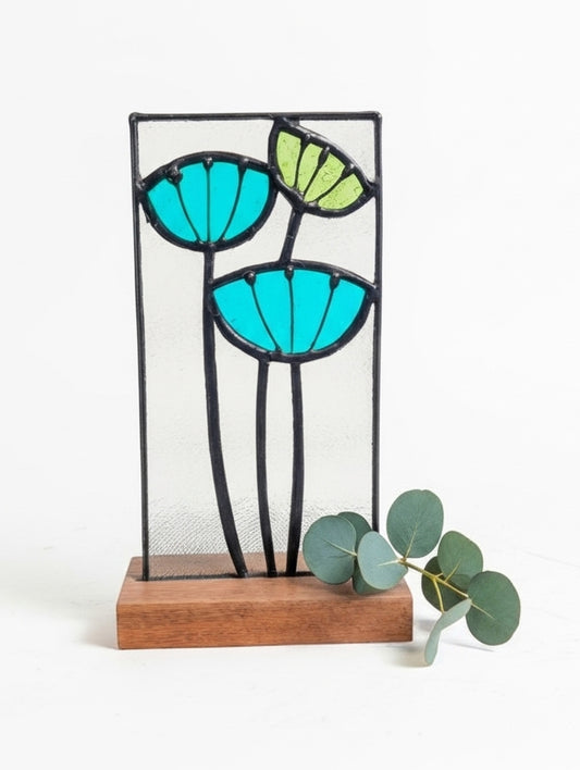 Trio of Flowers - Blinging Blue