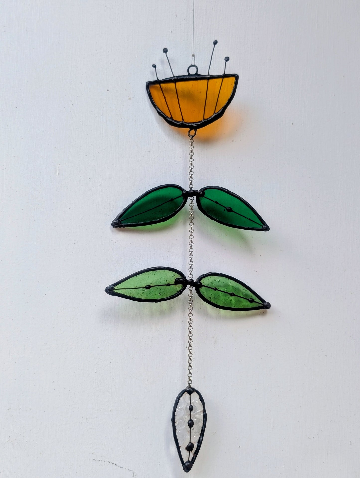 Flower of Happiness Suncatcher - Sunkissed Orange