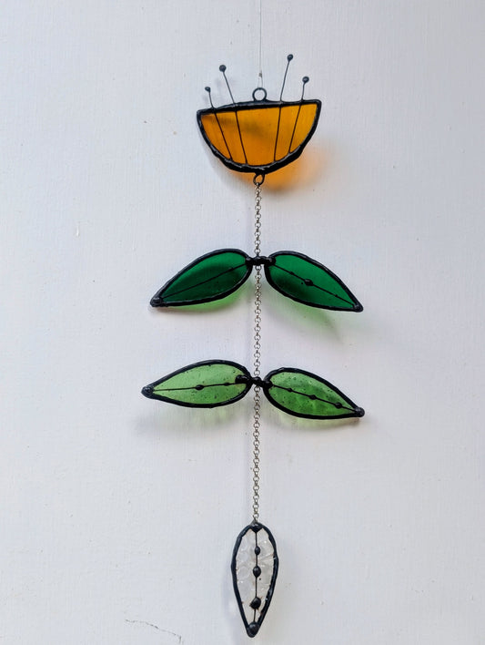Flower of Happiness Suncatcher - Sunkissed Orange