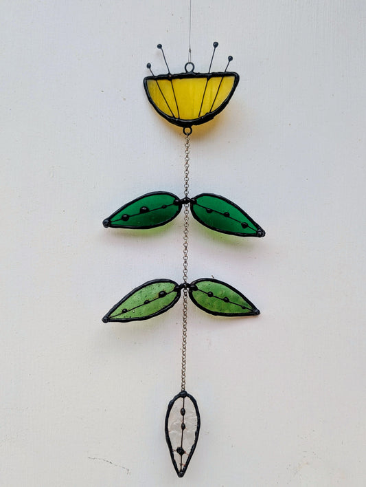 Flower of Happiness Suncatcher - Joyful Yellow