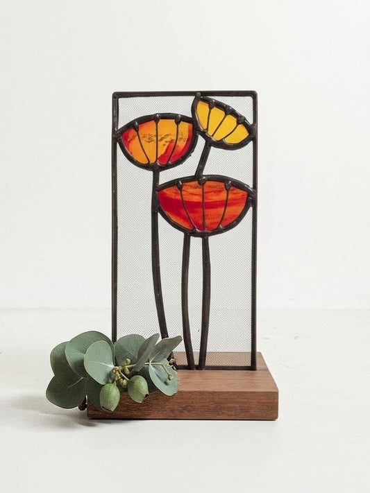 Trio of Flowers - Radiant Red